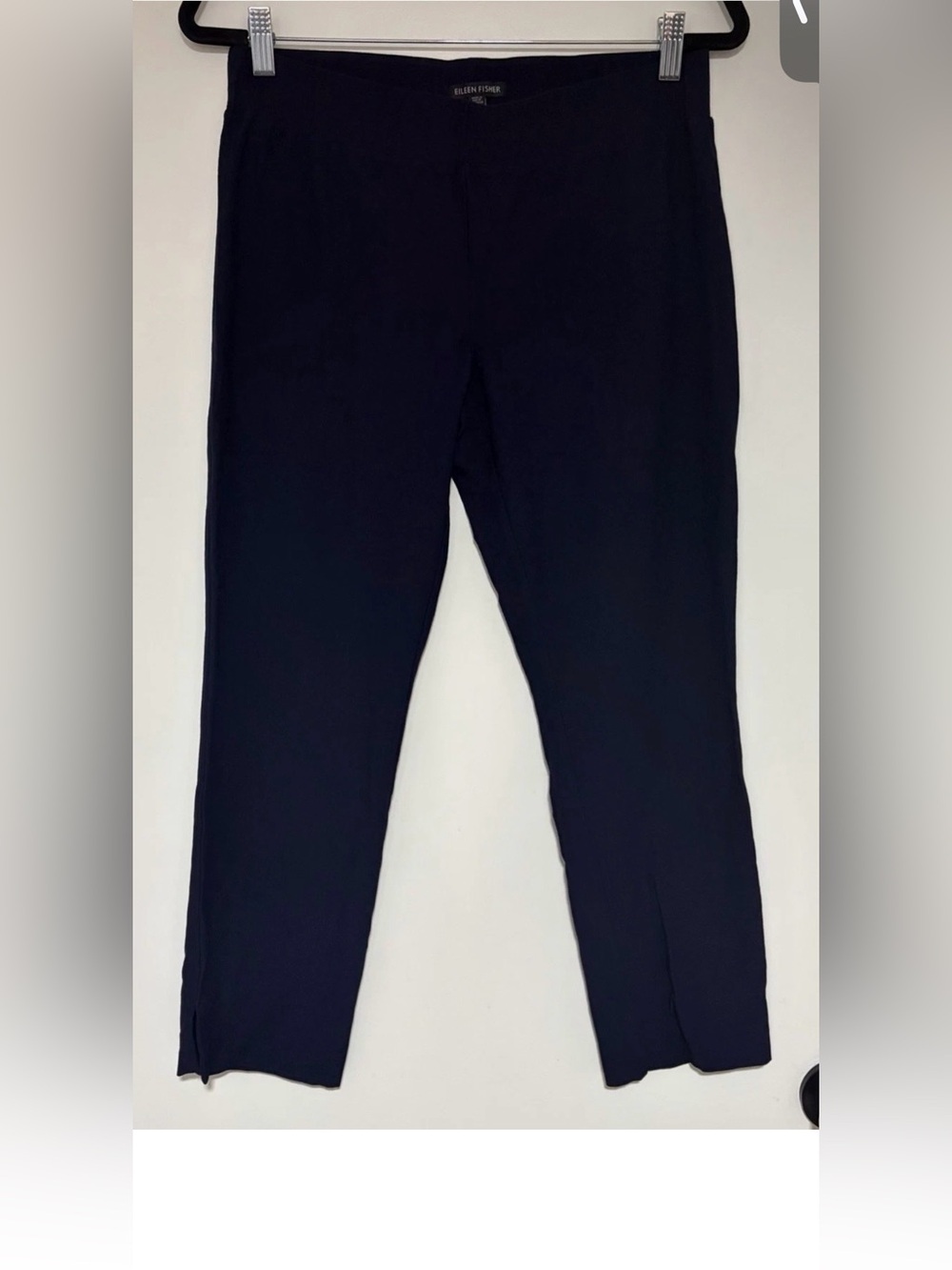 Eileen Fisher Women’s Navy Blue Cropped Crepe Pull On Pants Sz S